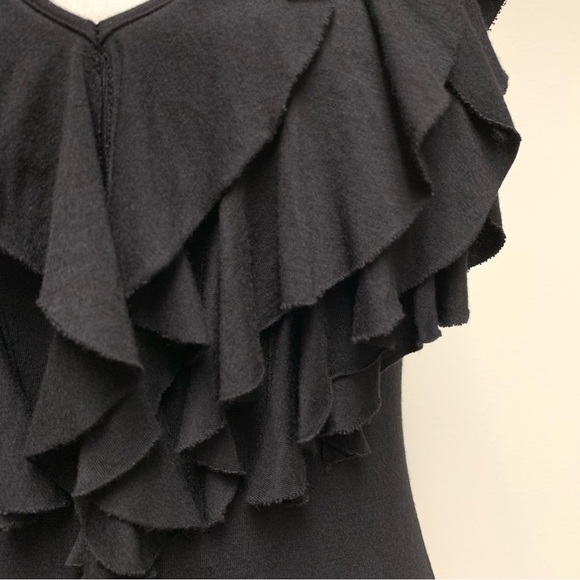 Vintage Y2K 90s Heart Soul Ruffle Top Size M Goth Romantic Vampire Whimsigoth - Picture 4 of 9